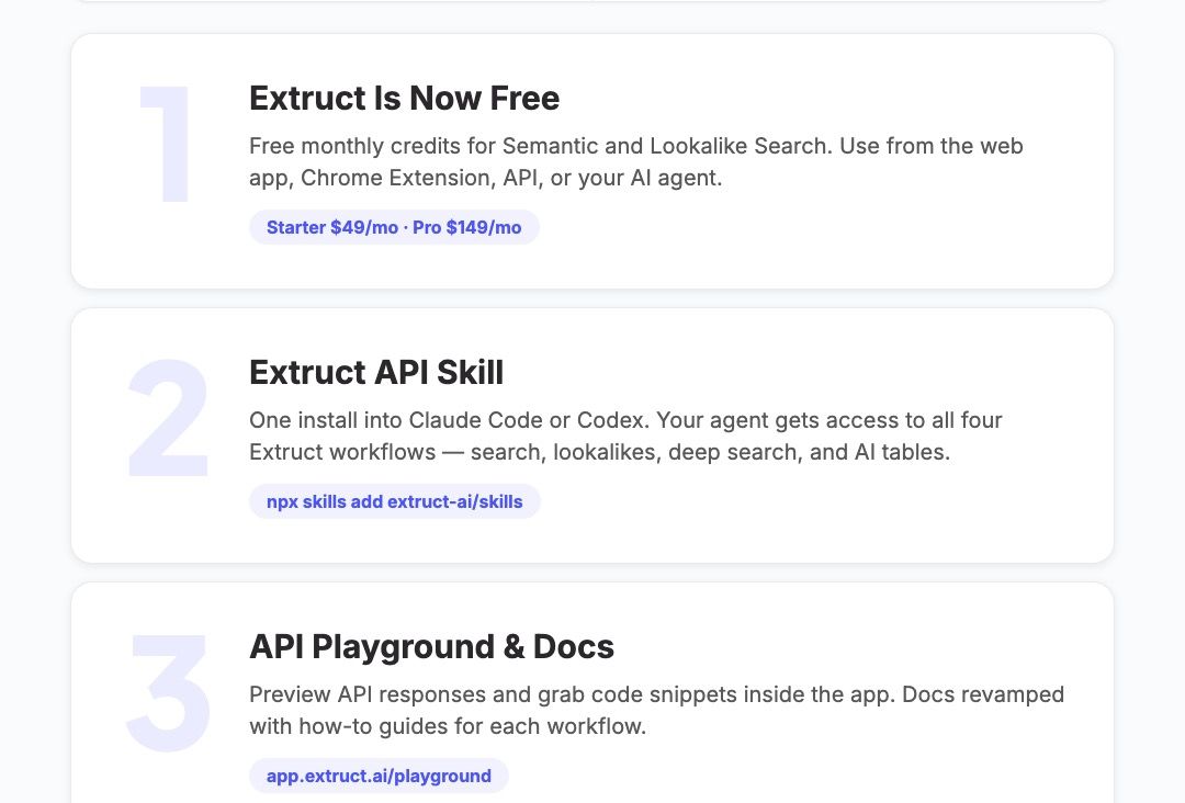 Extruct Product Updates - March 2026